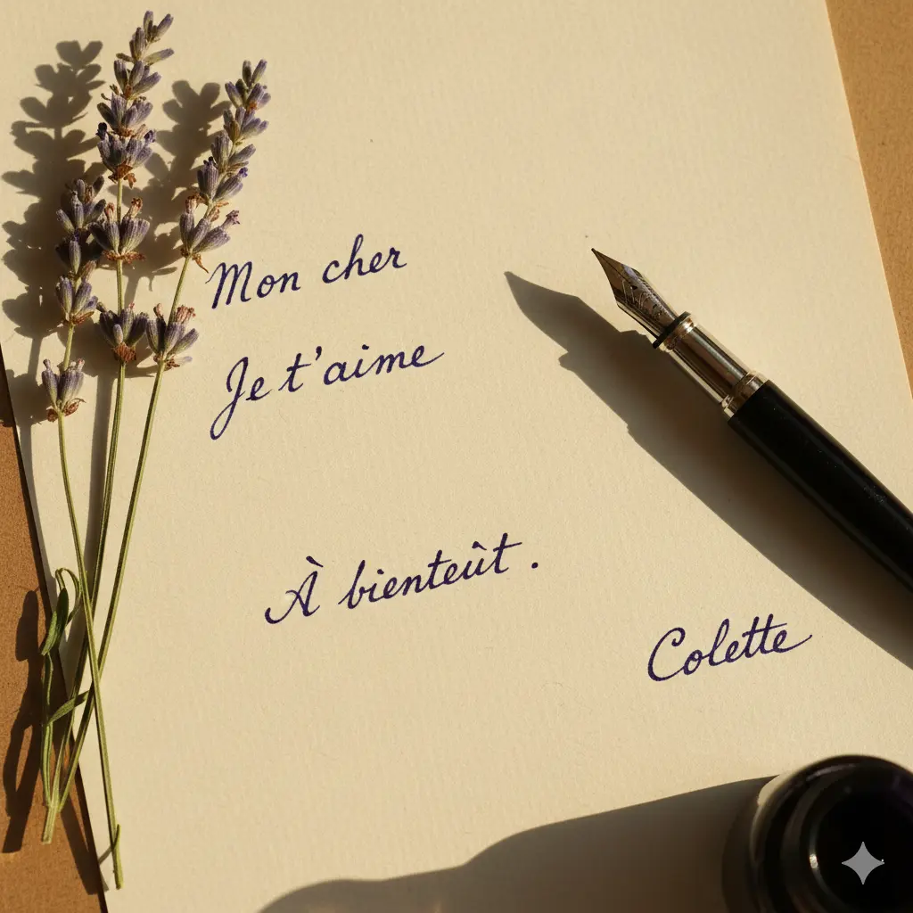 Une femme écrivant un message à la lumière du soleil